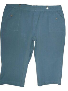 Any Body Capri Pants Womens 3X cotton rayon spandex crop pockets